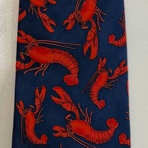 Bold Blue and Red Silk Patterned Tie